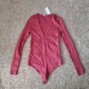 Abercrombie Pink Sweater Bodysuit